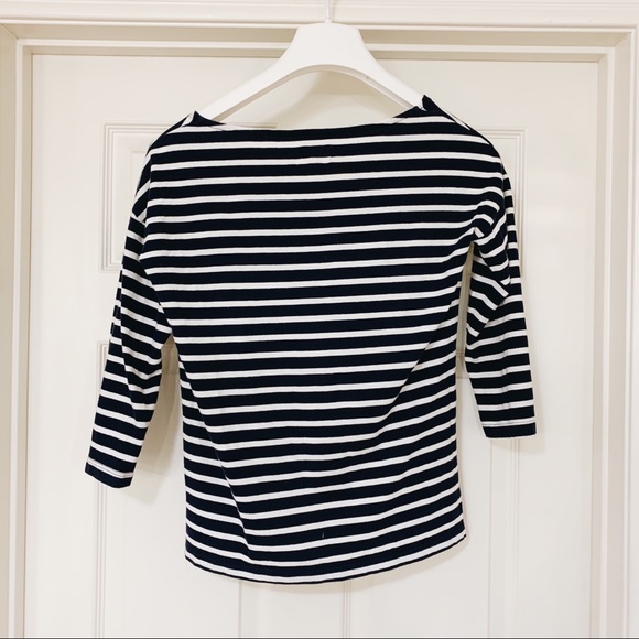 Anthropologie Sundry 3/4 Sleeve Top Tee Striped, 1 - Picture 4 of 8